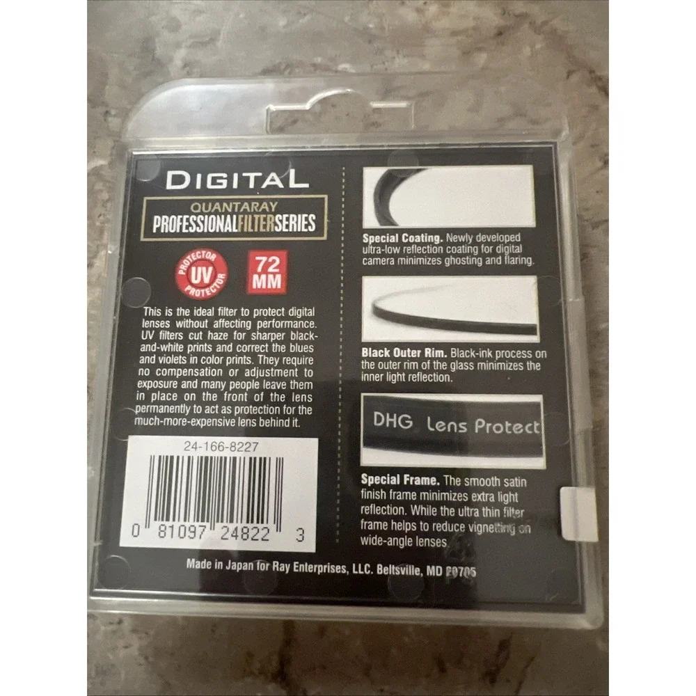 Digital Quantaray 72MM Professional Filter Series Camera